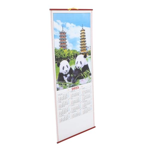 Sewroro Rattan Imitationskalender Mondjahreskalender Traditioneller Hängekalender Wandplaner 2025 Schlangenjahreskalender 2025 Hängekalender 2024–2025 Wandkalender von Sewroro