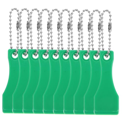 Sewroro Ticket Scratcher Tool Schlüsselanhänger Set 10pcs Kunststoff Ticket Karte Schaber Scratch off Keyring Tools Grün von Sewroro