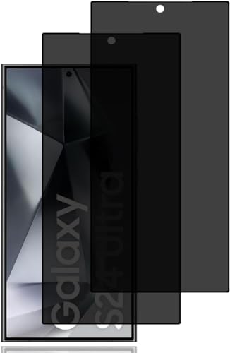 [2 Stück] Anti-Spy Privacy Tempered Glass Sichtschutz für Samsung Galaxy S24 Ultra, Blickschutzfolie Gehärtetem Glas, 9H Härte Anti-Spähen Glas Folie, Privatsphäre Schutz, Privacy Schutzglas von Sewutoyu