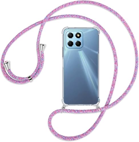 Handykette kompatibel mit Honor 70 Lite/Honor X8 5G Hülle,Handyhülle Transparent Silikon Schutzhülle - Necklace Hülle mit Band Handy-Kette Fallschutzhülle Schnur Kette zum Umhängen Case,Unicorn von Sewutoyu
