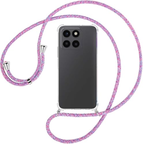 Handykette kompatibel mit Honor X8a Hülle,Handyhülle Transparent Silikon Schutzhülle - Necklace Hülle mit Band Handy-Kette Fallschutzhülle Schnur Kette zum Umhängen Case,Unicorn von Sewutoyu