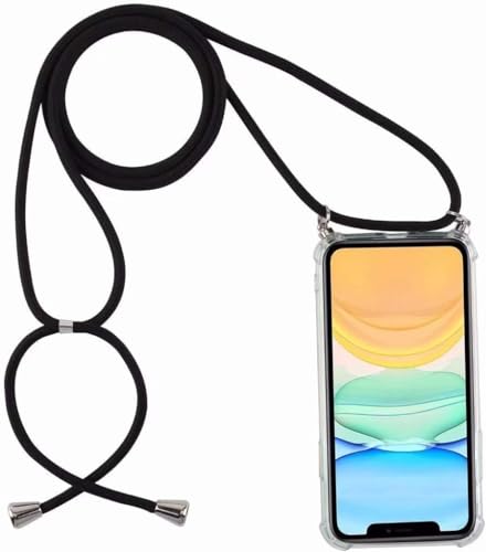 Handykette kompatibel mit Samsung Galaxy S24 Hülle,Handyhülle Transparent Silikon Schutzhülle - Necklace Hülle mit Band Handy-Kette Fallschutzhülle Schnur Kette zum Umhängen Case,Schwarz Handykette kompatibel mit Samsung Galaxy S24 Hülle,Handyhülle Transparent Silikon Schutzhülle - Necklace Hülle mit Band Handy-Kette Fallschutzhülle Schnur Kette zum Umhängen Case,Schwarz von Sewutoyu