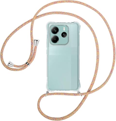 Klar Silikon Hülle kompatibel für Xiaomi Redmi Note 14 4G - Handyhülle Transparent Silikon Schutzhülle - Necklace Hülle mit Band Handy-Kette Fallschutzhülle Stoßfest Kratzfest Case, Rainbow Klar Silikon Hülle kompatibel für Xiaomi Redmi Note 14 4G - Handyhülle Transparent Silikon Schutzhülle - Necklace Hülle mit Band Handy-Kette Fallschutzhülle Stoßfest Kratzfest Case, Rainbow von Sewutoyu