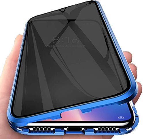 Sichtschutz Screen Kompatibel mit Honor 90 Lite Hülle, 360 Grad Protector Schutzhülle mit Kameraschutz, Magnetische Adsorption Metall Handyhülle, Privatsphäre Schutzfolie Gehärtetes Glas Case,Blau von Sewutoyu