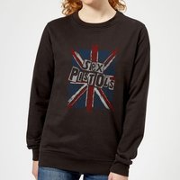 Sex Pistols Union Jack Damen Sweatshirt - Schwarz - L von Sex Pistols