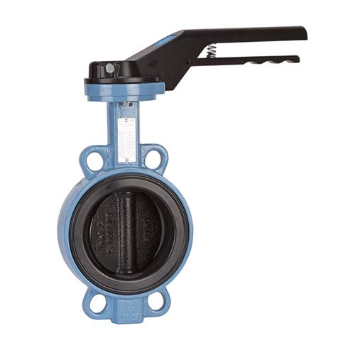 Syveco 1150080 Serie 1150 Edelstahl/Gusseisen Absperrklappe, Gusseisenkörper EN GJS500-7, EPDM-Hülse, PN10/16, M80 von Sferaco