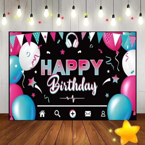 Alles Gute zum Geburtstag Cartoon Dekoration Hintergrund Scheinwerfer Fotografie Kulissen Party Benutzerdefinierte Hintergrund Spiel Foto Baby Dusche Vinyl 240cmx180cm von ShaHxczkzsL