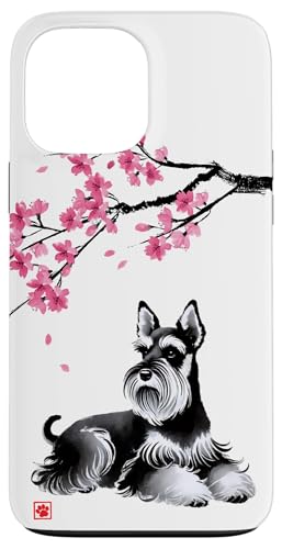Japanischer Sumi-e Schnauzer Hund Sakura Kirschblüten Hülle für iPhone 13 Pro Max Japanischer Sumi-e Schnauzer Hund Sakura Kirschblüten Hülle für iPhone 13 Pro Max von Shadoori Fashion - Sumi-e Ink Japanese Aesthetic