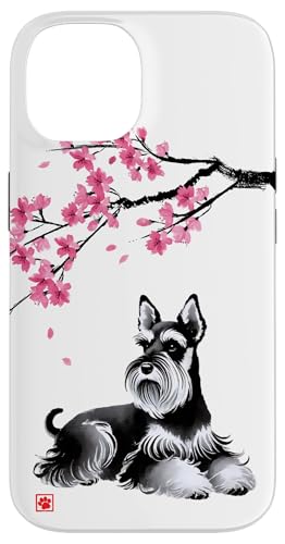 Japanischer Sumi-e Schnauzer Hund Sakura Kirschblüten Hülle für iPhone 14 Japanischer Sumi-e Schnauzer Hund Sakura Kirschblüten Hülle für iPhone 14 von Shadoori Fashion - Sumi-e Ink Japanese Aesthetic