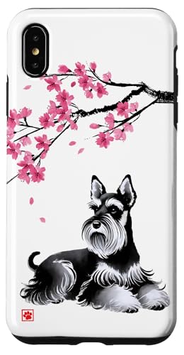 Japanischer Sumi-e Schnauzer Hund Sakura Kirschblüten Hülle für iPhone XS Max Japanischer Sumi-e Schnauzer Hund Sakura Kirschblüten Hülle für iPhone XS Max von Shadoori Fashion - Sumi-e Ink Japanese Aesthetic