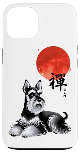 Zen Schnauzer Hund mit roter Sonne Kalligraphie Kunst Hülle für iPhone 13 Zen Schnauzer Hund mit roter Sonne Kalligraphie Kunst Hülle für iPhone 13 von Shadoori Fashion - Sumi-e Ink Japanese Aesthetic
