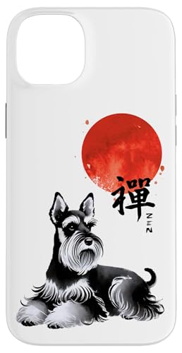 Zen Schnauzer Hund mit roter Sonne Kalligraphie Kunst Hülle für iPhone 14 Plus Zen Schnauzer Hund mit roter Sonne Kalligraphie Kunst Hülle für iPhone 14 Plus von Shadoori Fashion - Sumi-e Ink Japanese Aesthetic
