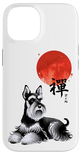 Zen Schnauzer Hund mit roter Sonne Kalligraphie Kunst Hülle für iPhone 14 Zen Schnauzer Hund mit roter Sonne Kalligraphie Kunst Hülle für iPhone 14 von Shadoori Fashion - Sumi-e Ink Japanese Aesthetic