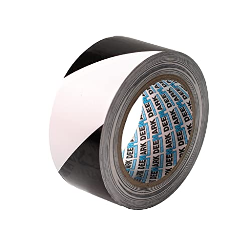PVC-Bodenmarkierungsband | Premium-Vinyl-Sicherheitsmarkierungsband | für Lager, Industrie, Geschäfte | 50 mm x 33 m Einzelrolle (schwarz/weiß) von Shadow Foam
