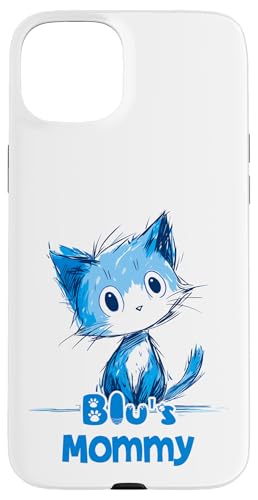 Lustiges blaues Katzen-Design für Blu Mommy Hülle für iPhone 15 Plus Lustiges blaues Katzen-Design für Blu Mommy Hülle für iPhone 15 Plus von ShadowPanda Apparel