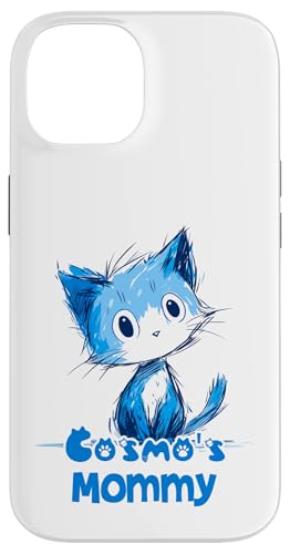 Lustiges blaues Katzen-Design für Cosmo Mommy Hülle für iPhone 14 von ShadowPanda Apparel