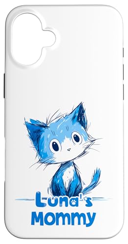 Lustiges blaues Katzen-Design für Luna Mommy Hülle für iPhone 16 Plus Lustiges blaues Katzen-Design für Luna Mommy Hülle für iPhone 16 Plus von ShadowPanda Apparel