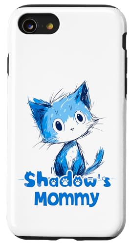 Lustiges blaues Katzen-Design für Shadow Mommy Hülle für iPhone SE (2020) / 7 / 8 von ShadowPanda Apparel