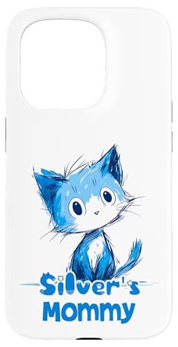 Lustiges blaues Katzen-Design für silberne Mama Hülle für iPhone 15 Pro Lustiges blaues Katzen-Design für silberne Mama Hülle für iPhone 15 Pro von ShadowPanda Apparel