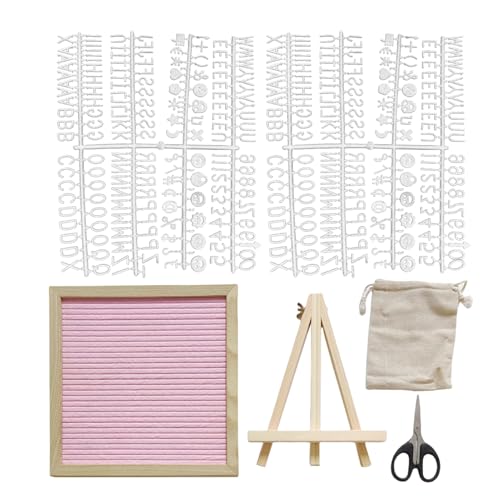 Shaersu Letterboard Sign | Letter Board with Stand - Wooden Frame Bulletin, Felt Letterboard 25.0x25.0 cm, for Pregnancy Announcement Wedding von Shaersu