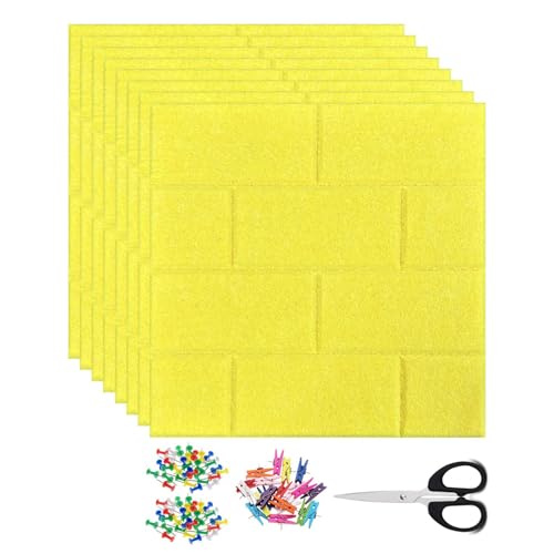 Shaersu Pinnwände | Filz-Haftende Pinnwände Für Die Wand,Multifunktionale Selbstklebende Dekoration Für Post, Kalender, Notizen & Bilder von Shaersu
