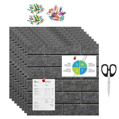 Shaersu Wand Pinnwand - Filz-Pinnwände Zum Aufhängen - Multifunktionale Schalldämmende Raumdekoration für Kalender, Bilder, Post und Reiseplanung von Shaersu