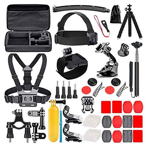57-teiliges Actionkamera Zubehör Set für GoPro Hero 11 10 9 8 7 6 5 4 GoPro Max Mini Insta360 Akaso & mehr | Wasserdichtes Action Cam Zubehör Set mit Halterung Stativ Gehäuse Selfie-Stange Kopfgurt 57-teiliges Actionkamera Zubehör Set für GoPro Hero 11 10 9 8 7 6 5 4 GoPro Max Mini Insta360 Akaso & mehr | Wasserdichtes Action Cam Zubehör Set mit Halterung Stativ Gehäuse Selfie-Stange Kopfgurt von ShakeIN