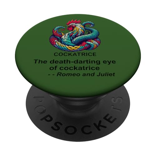Distressed Darting Eye Cockatrice Romeo Juliet Shakespeare PopSockets Klebender PopGrip von Shakespearean Quotes Apparel