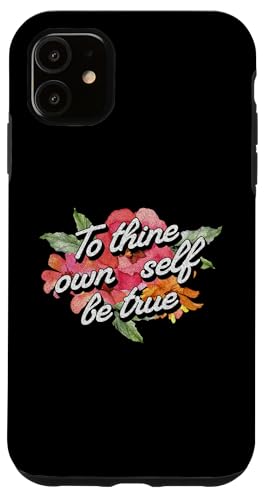 Distressed Self True Hamlet Shakespeare-Zitat Tragödie Hülle für iPhone 11 von Shakespearean Quotes Apparel
