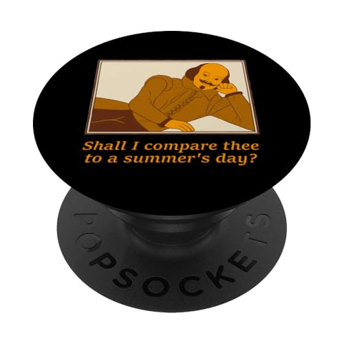 Shall Compare Summer Day Sonnet Eighteen Shakespeare-Gedicht PopSockets Klebender PopGrip von Shakespearean Quotes Apparel