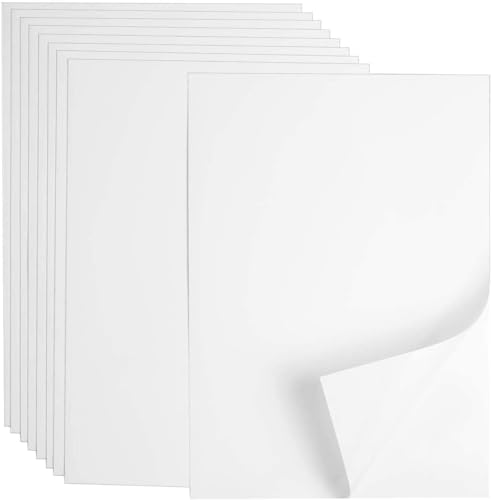 Stickerpapier zum bedrucken,25 Blätter A4 Vinyl Aufkleberfolie Selbstklebend Folie Bedrucken Selbstklebefolie Folienetiketten Vinyl Sticker Paper für Tintenstrahldrucker(Weiß) von Shalwinn