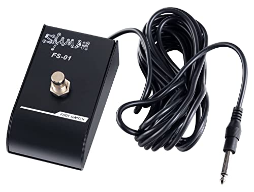 Shaman FS-01 Lead Fußschalter (Metall Footswitch, 5m Kabel, 1 Switch, Monoklinke) schwarz von Shaman