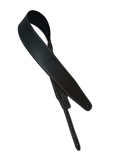 Shaman MC2 Ledergurt für E-Gitarre und E-Bass (verstellbar von 128 cm bis 149 cm, Breite: 7,5 cm, heimisches Leder) schwarz von Shaman