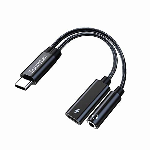 USB C auf 3,5mm Kopfhörer Adapter und Laden,2 in 1 Typ C Audio Aux Adapter mit 60W Schnellladung,USB-C Klinke Adapter für Samsung S20 S21 Ultra Plus 21 20 Note 10 A72,Huawei,Pixel 4/5(Black) von ShanFeng