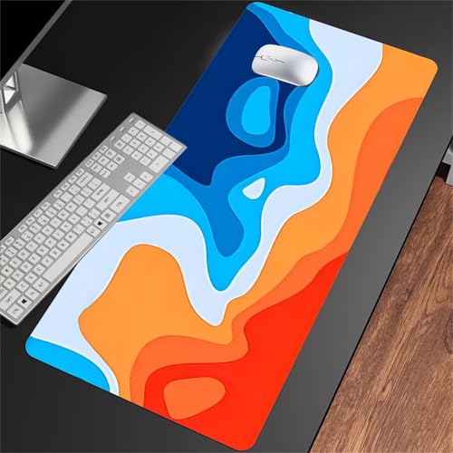 Gaming Mauspad Groß Mousepad 600x300x3mm Gelb Orange Blau Mauspad XXL mit Rutschfester Basis Waschbares Schreibtischunterlage für Zuhause, Büro, Gamer Gaming Mauspad Groß Mousepad 600x300x3mm Gelb Orange Blau Mauspad XXL mit Rutschfester Basis Waschbares Schreibtischunterlage für Zuhause, Büro, Gamer von ShangShengzi