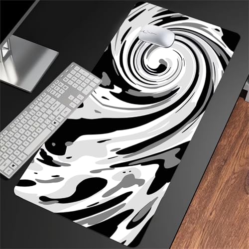Gaming Mauspad Groß Mousepad 600x300x3mm Schwarz Grau Wirbel Mauspad XXL mit Rutschfester Basis Waschbares Schreibtischunterlage für Zuhause, Büro, Gamer Gaming Mauspad Groß Mousepad 600x300x3mm Schwarz Grau Wirbel Mauspad XXL mit Rutschfester Basis Waschbares Schreibtischunterlage für Zuhause, Büro, Gamer von ShangShengzi