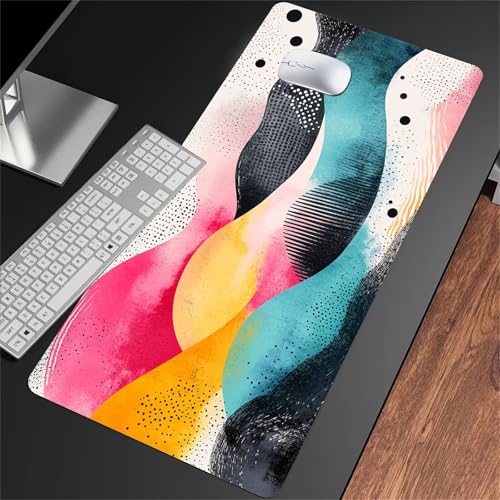 Gaming Mauspad Groß Mousepad 800x300x2mm Abstrakte Pastellfarben Mauspad XXL mit Rutschfester Basis Waschbares Schreibtischunterlage für Zuhause, Büro, Gamer Gaming Mauspad Groß Mousepad 800x300x2mm Abstrakte Pastellfarben Mauspad XXL mit Rutschfester Basis Waschbares Schreibtischunterlage für Zuhause, Büro, Gamer von ShangShengzi