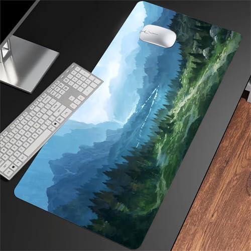 Gaming Mauspad Groß Mousepad 800x300x2mm Anime Landschaft Mauspad XXL mit Rutschfester Basis Waschbares Schreibtischunterlage für Zuhause, Büro, Gamer Gaming Mauspad Groß Mousepad 800x300x2mm Anime Landschaft Mauspad XXL mit Rutschfester Basis Waschbares Schreibtischunterlage für Zuhause, Büro, Gamer von ShangShengzi