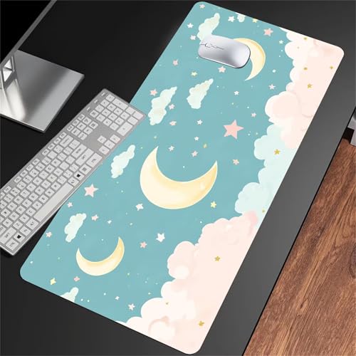 Gaming Mauspad Groß Mousepad 800x400x2mm Cartoon Mond Mauspad XXL mit Rutschfester Basis Waschbares Schreibtischunterlage für Zuhause, Büro, Gamer Gaming Mauspad Groß Mousepad 800x400x2mm Cartoon Mond Mauspad XXL mit Rutschfester Basis Waschbares Schreibtischunterlage für Zuhause, Büro, Gamer von ShangShengzi