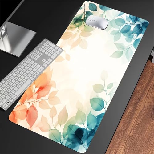 Gaming Mauspad Groß Mousepad 900x300x2mm Blaue gelbe Blätter Mauspad XXL mit Rutschfester Basis Waschbares Schreibtischunterlage für Zuhause, Büro, Gamer Gaming Mauspad Groß Mousepad 900x300x2mm Blaue gelbe Blätter Mauspad XXL mit Rutschfester Basis Waschbares Schreibtischunterlage für Zuhause, Büro, Gamer von ShangShengzi
