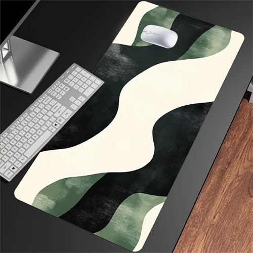 Gaming Mauspad Groß Mousepad 900x400x3mm Schwarz Grün Weiß Mauspad XXL mit Rutschfester Basis Waschbares Schreibtischunterlage für Zuhause, Büro, Gamer Gaming Mauspad Groß Mousepad 900x400x3mm Schwarz Grün Weiß Mauspad XXL mit Rutschfester Basis Waschbares Schreibtischunterlage für Zuhause, Büro, Gamer von ShangShengzi