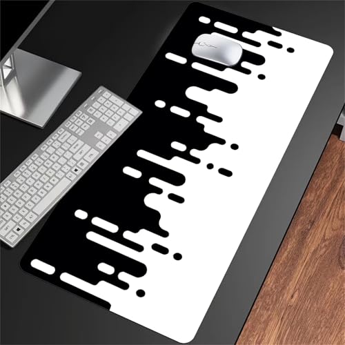 Mauspad XXL, Gaming Mauspads 900x300x2mm, Mousepad Groß mit Rutschfestem Gummiboden, Mousepad XL mit Einer speziellen Oberfläche verbessert Geschwindigkeit und Präzision, Weiß Schwarz Mauspad XXL, Gaming Mauspads 900x300x2mm, Mousepad Groß mit Rutschfestem Gummiboden, Mousepad XL mit Einer speziellen Oberfläche verbessert Geschwindigkeit und Präzision, Weiß Schwarz von ShangShengzi