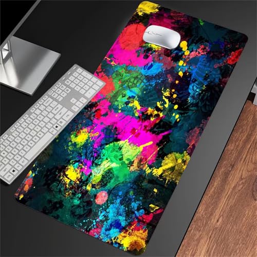 ShangShengzi Gaming Mauspad XXL 1000x500x2mm Mauspad Große Waschbares Schreibtischunterlage mit Einer speziellen Oberfläche Verbessert Präzision und Geschwindigkei (Abstrakte Graffiti) von ShangShengzi