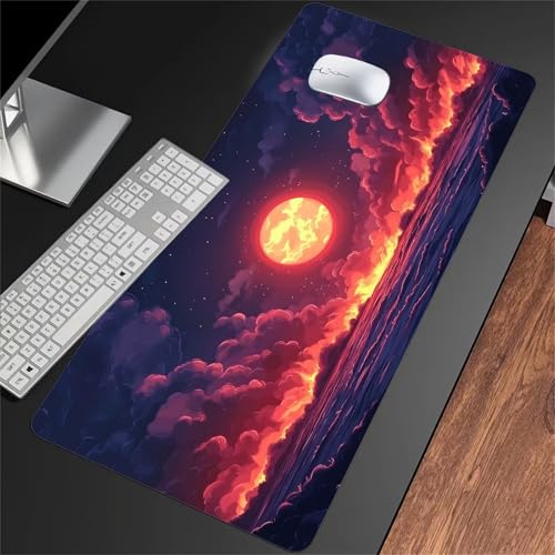 ShangShengzi Gaming Mauspad XXL 1000x500x3mm Mauspad Große Waschbares Schreibtischunterlage mit Einer speziellen Oberfläche Verbessert Präzision und Geschwindigkei (Fantasielandschaft) von ShangShengzi