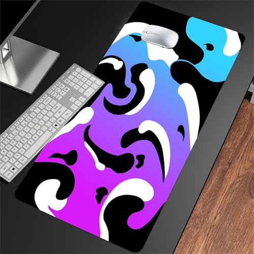 ShangShengzi Gaming Mauspad XXL 700x300x2mm Mauspad Große Waschbares Schreibtischunterlage mit Einer speziellen Oberfläche Verbessert Präzision und Geschwindigkei (Schwarz Weiß Lila) von ShangShengzi