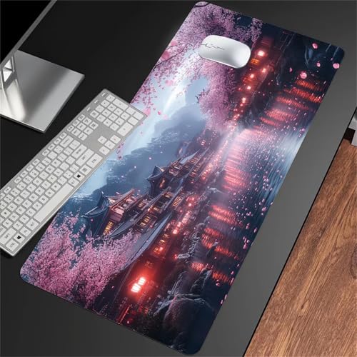 ShangShengzi Gaming Mauspad XXL 900x400x2mm Mauspad Große Waschbares Schreibtischunterlage mit Einer speziellen Oberfläche Verbessert Präzision und Geschwindigkei (Traumlandschaft) von ShangShengzi