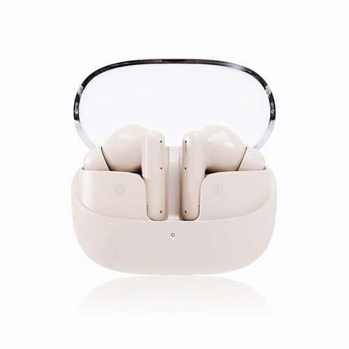 Shanling MTW60 Bluetooth In Ear Kopfhörer, 13mm DLC Treiber, Kabellose Bluetooth 5.3 Ohrhörer mit ANC+ENC Noise Cancellation, IPX4 Wasserdicht, Weiß von Shanling