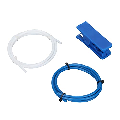 3D-Drucker-Upgrade-Teil, glatt schneidend Enge Toleranzen robust langlebig 1 Meter lang weiß-Blauer PTFE-Schlauch für 3D-Drucker-Ersatzteil von Shanrya