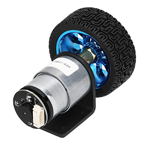 DC-Getriebemotoren, DC12V Encoder Motor Micro mit Halterungsrad für DIY Smart Car(333 U/min) von Shanrya