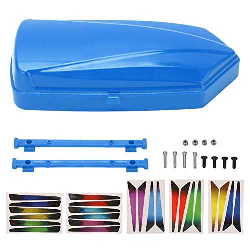 Dachkofferraum-Gepäckträger, feine Verarbeitung Dachkofferraum-Gepäckkoffer für 1/8 RC Car für SCX10 90046 Fahrzeuge(Blau) von Shanrya